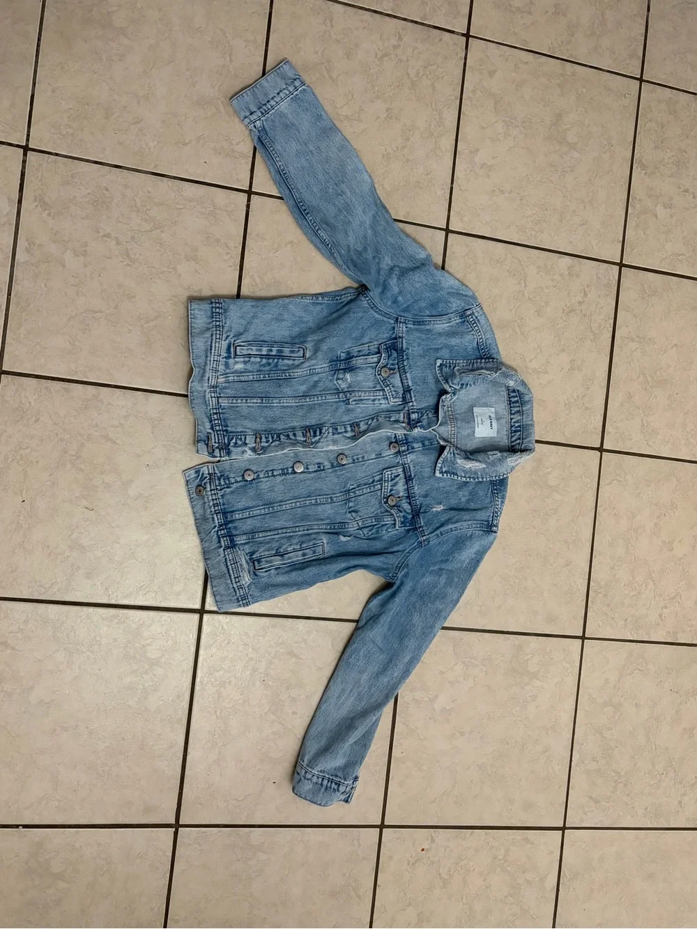 Old Navy Kids Light Blue Denim Jacket - Casual Button-Up Coat